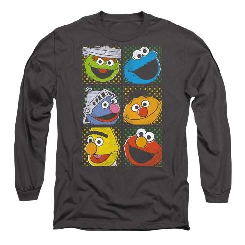 Sesame Street Unisex Adult Heads Square Long-Sleeved T-Shirt