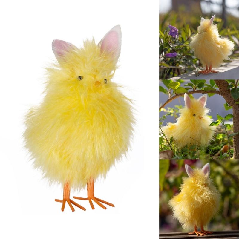 Пасхальные украшения в виде цыплят Искусственное украшение в виде цыпленка Ручная работа Маленькая желтая игрушка-цыпленок для праздника Супермаркет