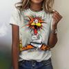 Summer Women's T Shirt Funny Animal 3d Print Oversized Clothing Fashion Crew Neck Casual Short Sleeve Pullover Female T-Shirts