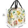 Термосумка для ланча Цветочная Термоизолированная Ланч-бокс Холодильник Термическая Водонепроницаемая Многоразовая Сумка-тоут для Путешествий Работы Пеших Прогулок Пикника