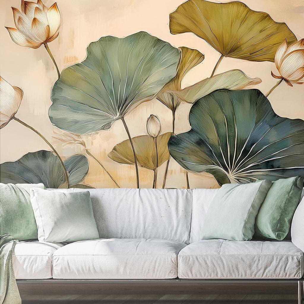 Wallpaper Leaves Lilies Plants Flowers