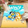 Bluey's Bus Adventure Themed Anti-Slip Rugs - Polyester Home Decor, Suitable for Bedrooms, Living Rooms, Doorways, Studios, and Decorations