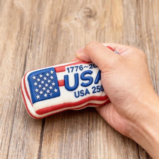 США 250-летие Игрушка-пищалка Снятие стресса Патриотическая Америка 250-летие Сенсорная игрушка-фиджет Сжималка Сувениры для вечеринки