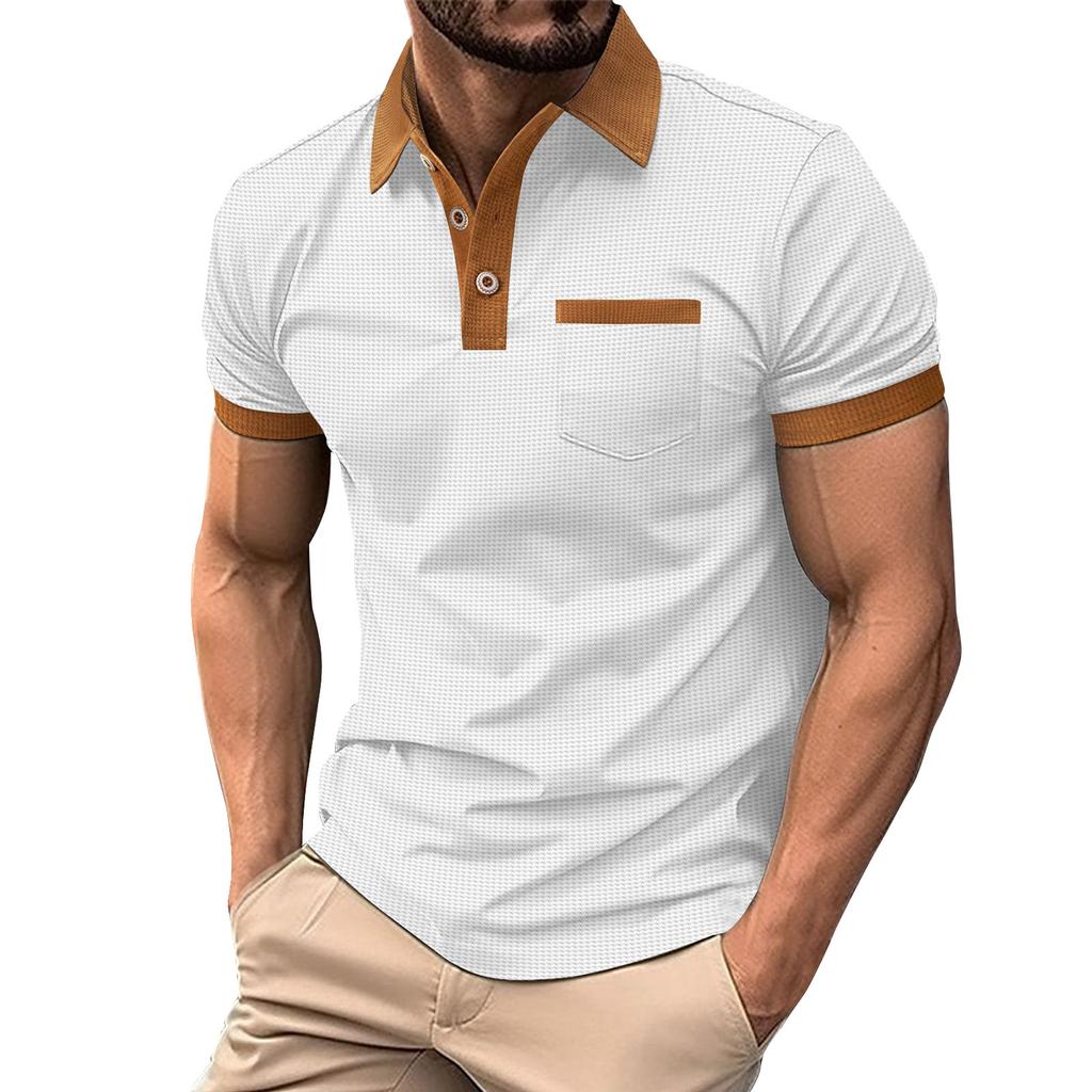 Мужская летняя дышащая рубашка с короткими рукавами и культурой отдыха