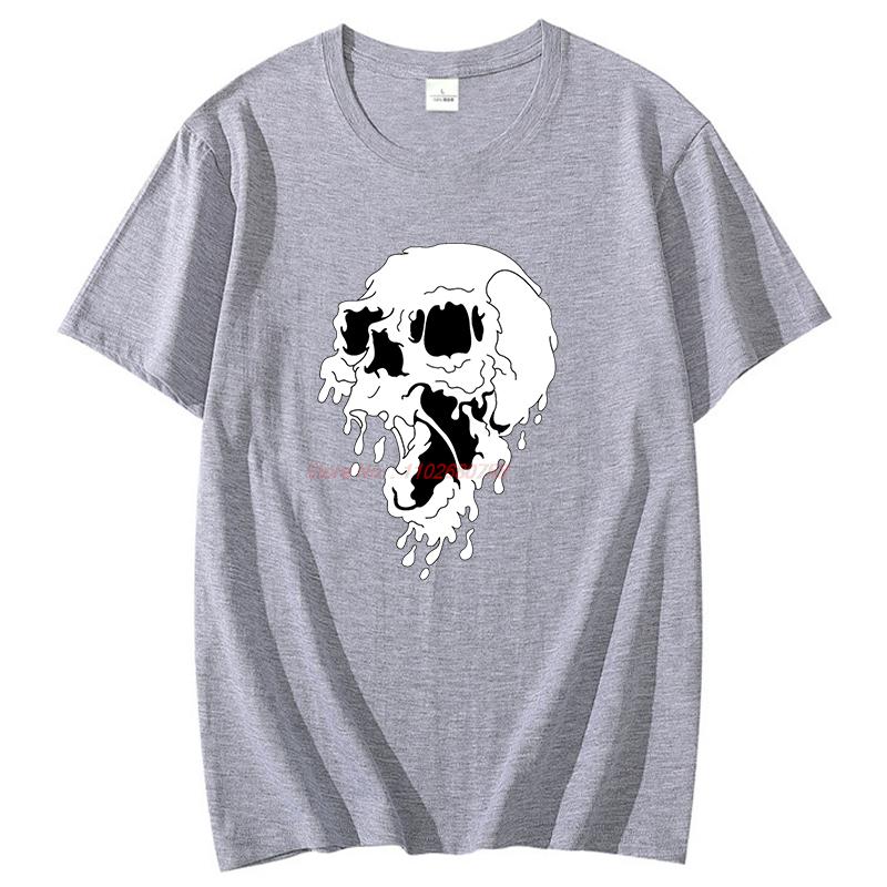 Skull Blood Splatter Funny Graphic T Shirts Fashion Tees Tops Summer Cotton New Shirts And Tshirts Unisex Print T Shirt