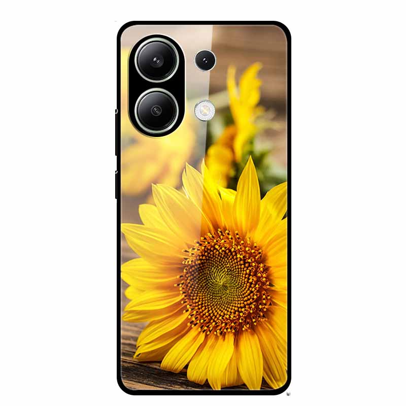 Стеклянный чехол для Xiaomi Redmi Note 13 Чехол Мягкий бампер Закаленное стекло Жесткая задняя крышка Для телефона Redmi Note 13 Pro Чехол Funda Coque