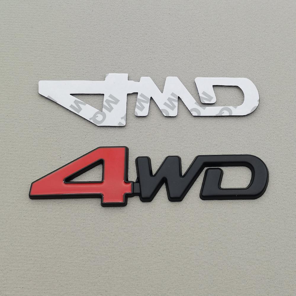 3D Metal Car Sticker 4WD Logo Emblem Trunk Badge Decal For Mitsubishi Asx Lancer 10 Outlander Pajero Sport L200 Colt Accessories