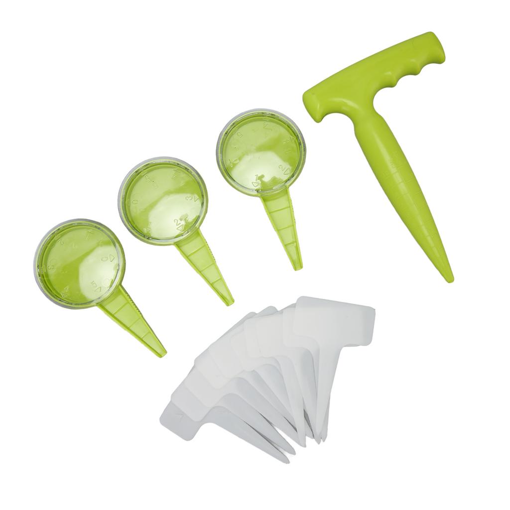 Seed Dispenser Adjustable 5 Dial Settings Handheld Seed Planter Tool Set for Garden Fluorescent Green