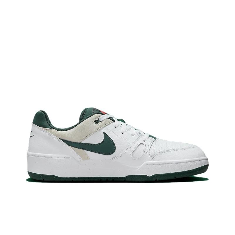 Nike Full Force Synthetic Leather Low Comfortable Versatile Fashion Low-Top Kids Casual Shoes Kids Casual Shoes White Green HE1739-100