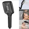 Modern Square Shower Head High Flow 4 Spray Pattern Handheld Shower Universal