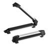Ski & Snowboard Roof Rack, Carry up to 4 Pairs of Skis or 2 Snowboards, 2 PCS Aluminum Universal Car Roof Rack with Lock & Rubber Padding, Carrier for