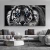 Modern Prints Canvas Art Black and White Tiger Head Painting Wall Art Posters Animal Art Picture Cuadros For Home Decor