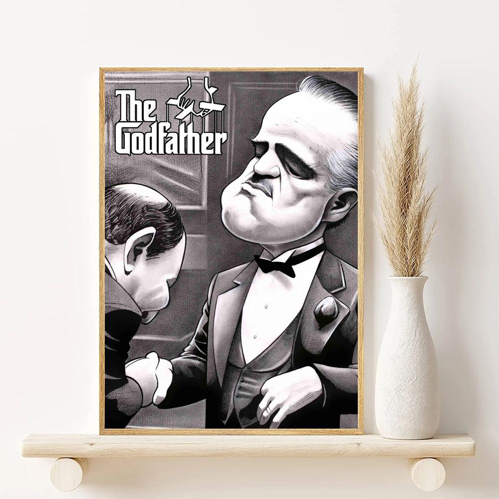 Классические киногангстеры Крестный отец Постер HD арт холст живопись дом гостиная спальня бар эстетическое украшение