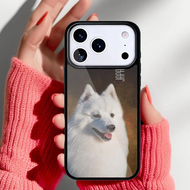 Чехол для телефона с изображением японского шпица для iPhone 17 16 15 14 13 Pro Max Задняя крышка для 12 11 Pro Coque
