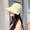 Женская шляпа в стиле рыбака, однотонная шляпа от солнца с регулируемым дизайном, летняя соломенная шляпа для рыбалки на открытом воздухе