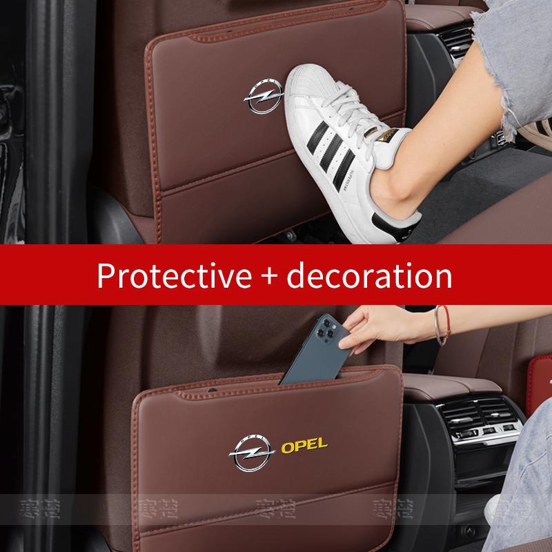 Car Seat Back Protection Anti-Kick Pad Rear Seat Storage Bag For Opel OPCline ASTRA CORSA INSIGNIA MOKKA VECTRA ZAFIRA GTC Tigra FG8