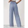 Women's Explosive Striped Casual Trousers Straight Legs