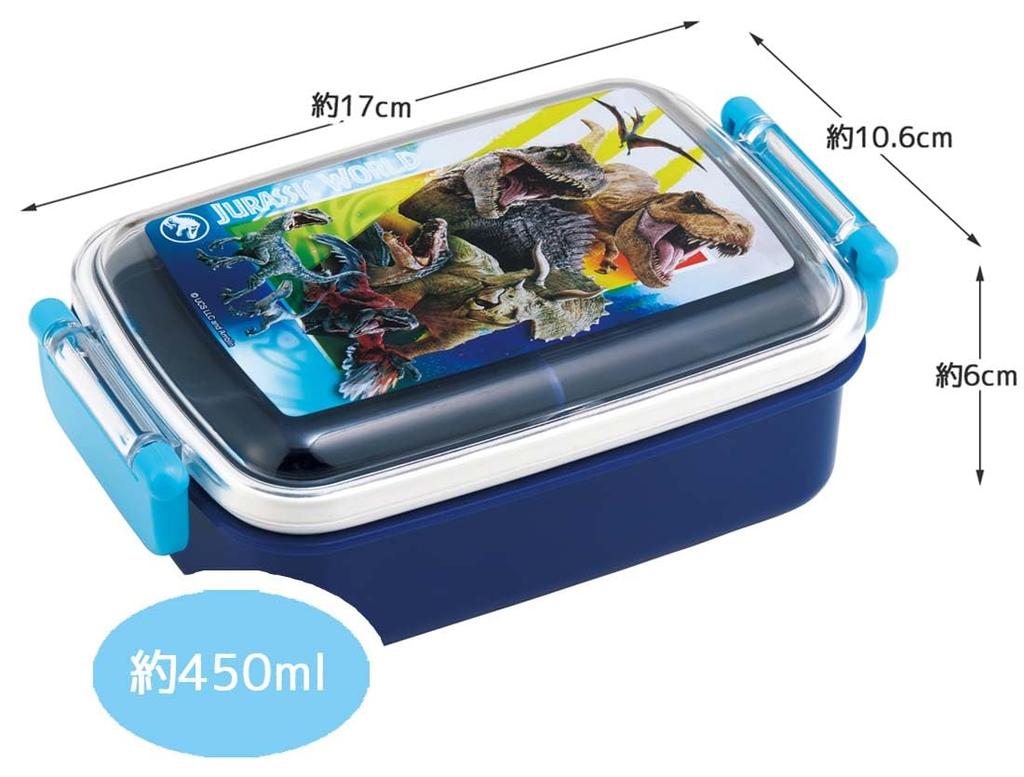 Skater Lunch 1 Fluffy Dome Kids Made In Jurassic RBF3ANAG Children's Box, Tier, 450ml, Shape, Antibacterial, Lunch, Japan, 24, Boys,