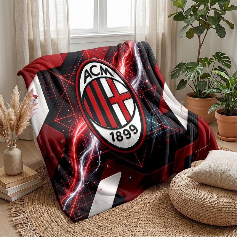 AC Milan Theme blanket Soft Flannel Blanket Plush Throw Blanket Cozy Sofa Bed Blanket for Home Decor