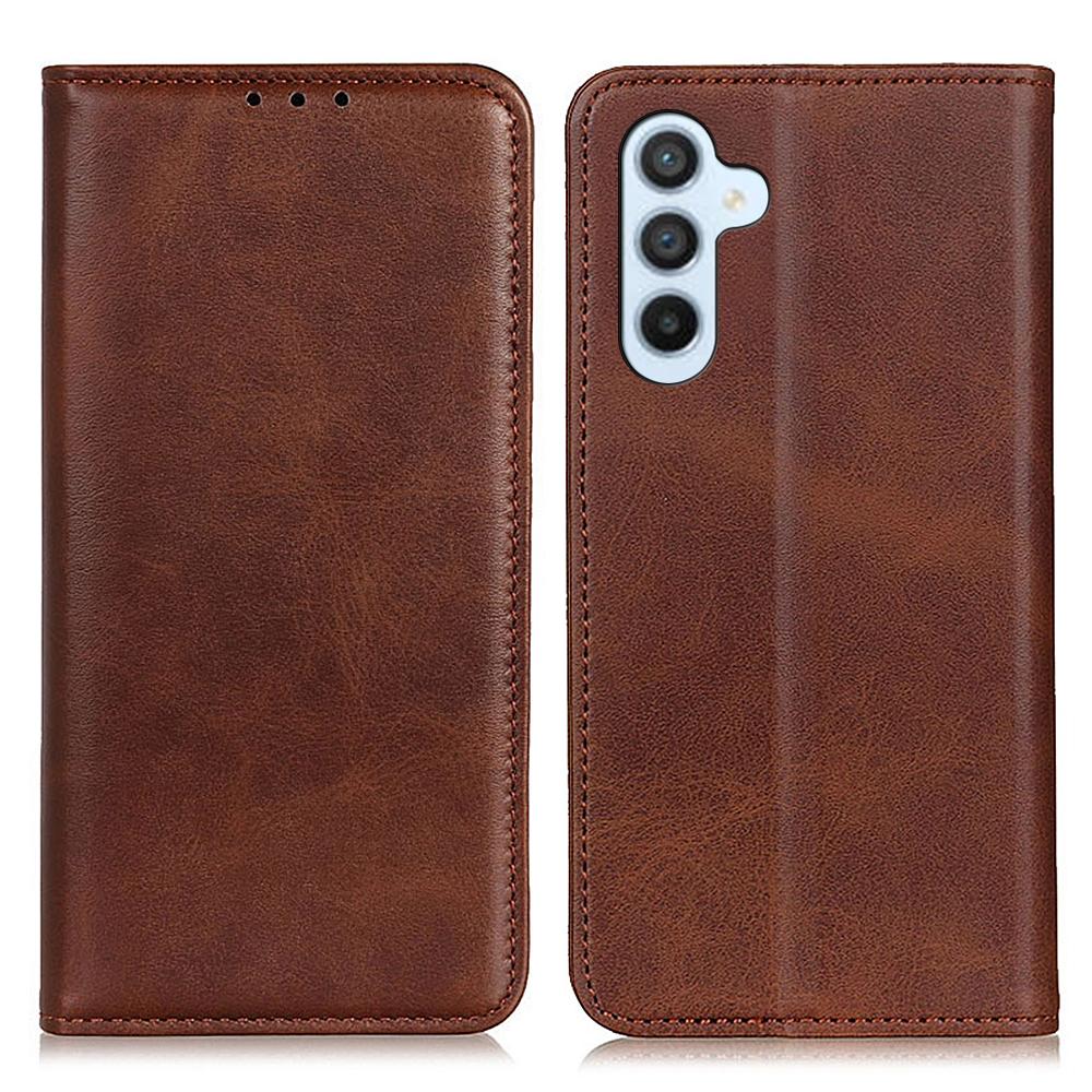 For Samsung Galaxy S26+ Case Cowhide Texture Split Leather Flip Wallet Phone Cover