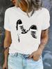 Personalized Shoes Printed Unisexs Comfortable Tshirt Casual Top Daily Skin Friendly Round Neck Short Sleeved Shirt
