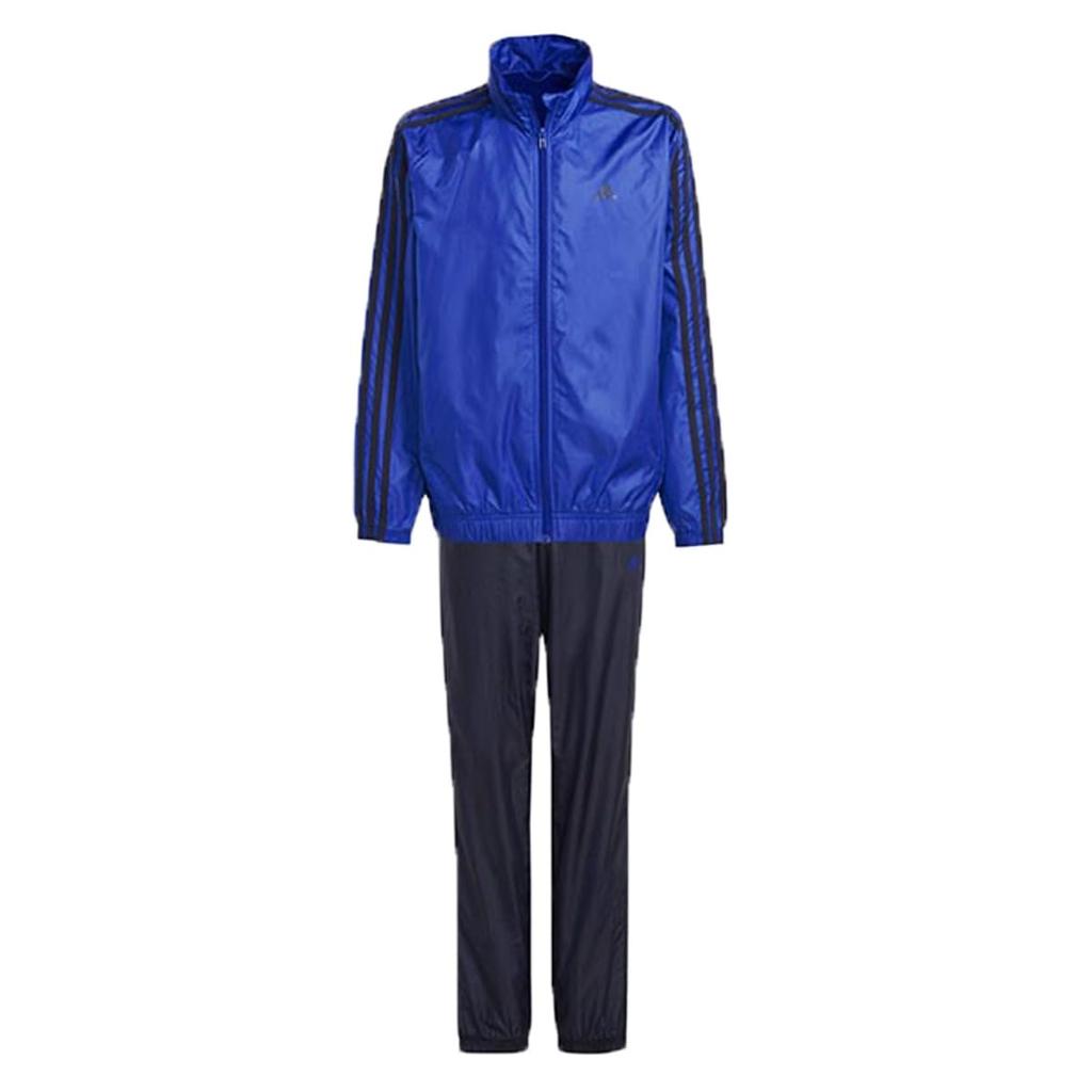 Adidas Essentials Woven Tracksuit Set Legend Ink Size 130 Kids' 3-Stripes (ECN98) - Top Semi-Silent Blue/White, Bottom (IV7333)