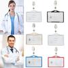 With Clip Metal Name Tags ID Business Case Card Holder Name Badge Holder Bank Credit Card