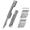 Stainless Steel Folding Pocket Knife Multifunctional Fruit Knife Quick Open Scalpel Knife Utility Knife Kitchen Knife Supplies