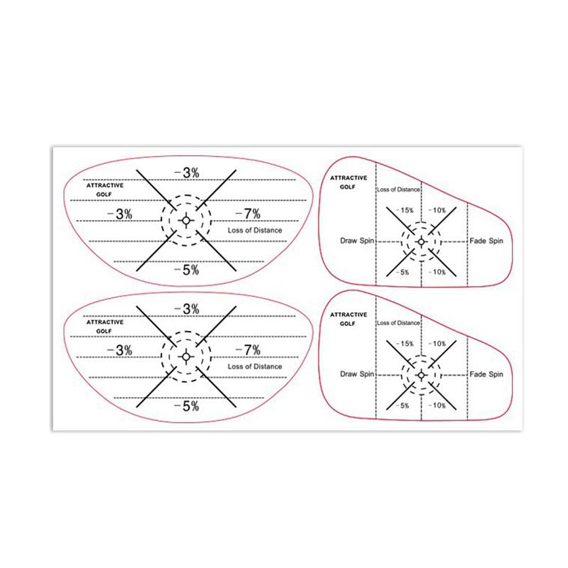 10Pcs Golf Club Face Impact Stickers Swing Training Aid Labels for Driver Iron Putter Practice Strike Tape to Correct Hitting Alignment Tool