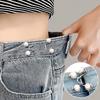 Adjustable Waist Buckle Extender No Sewing Pant Clips Waist Tightener Button for Jeans Skirts Sleeves Fit Button Pins Tool
