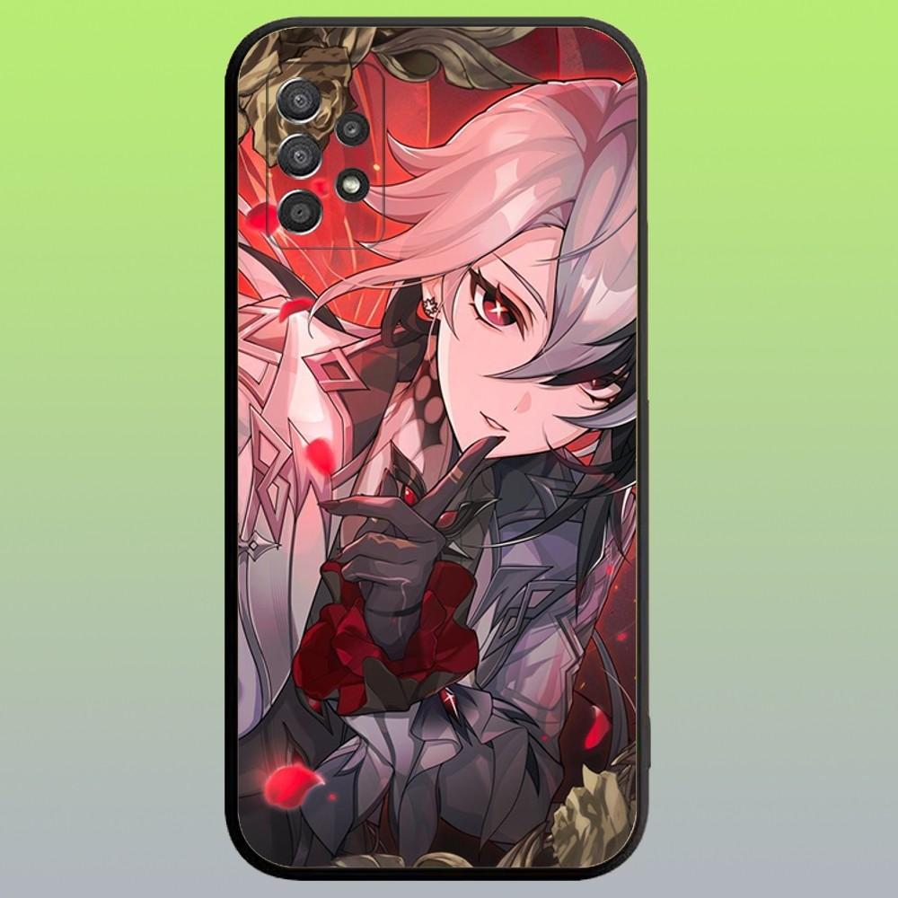Чехол для телефона Arlecchino Genshin Impact для Samsung Galaxy A20, A21s, A22, A31, A32, A52, A53, A72, 73, A80, A91 Мягкий черный чехол