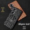 Защитный чехол из натуральной кожи Honor 60 - Полунакладка 'Крокодиловый череп' - Дизайн высокого класса