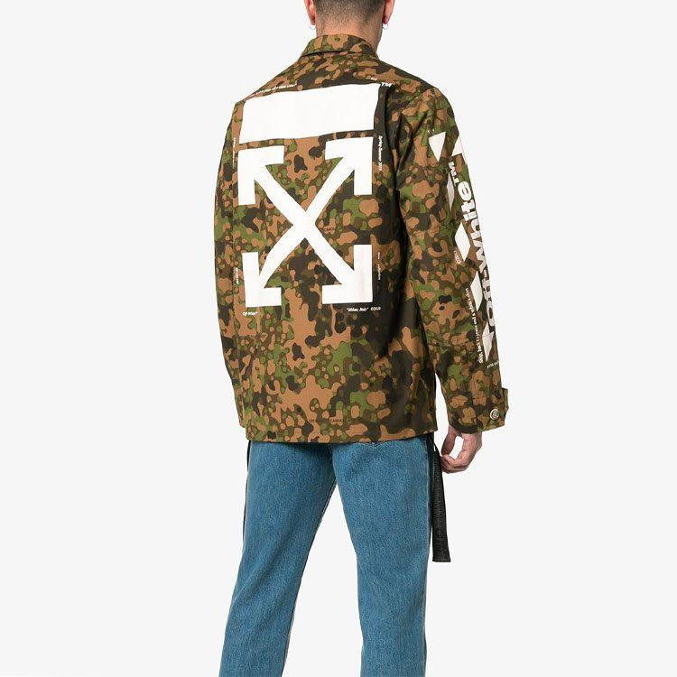 OFF WHITE Камуфляжная полевая куртка Diag OMEL006S19A660249901