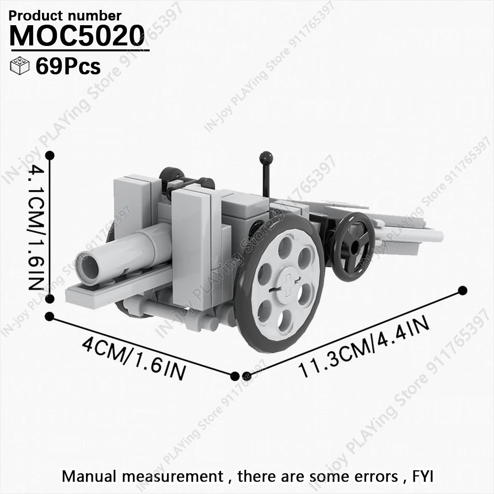 MOOXI Имитация военной войны Строительные блоки Вторая мировая война Руины поля боя Артиллерийская пушка Модель MOC Кирпичи Набор для взрослых Игрушка для мальчиков