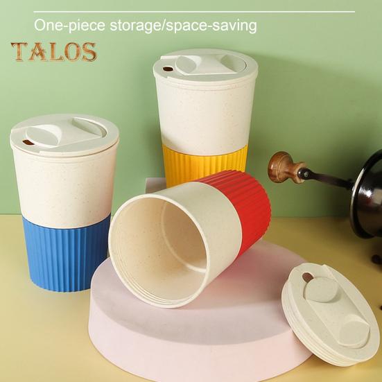 Кофейная чашка, 380 мл, пищевой материал, устойчивый к высоким температурам, толстая герметичная дорожная кружка с защитой от трещин и крышкой, многоразовый нескользящий рукав для улицы