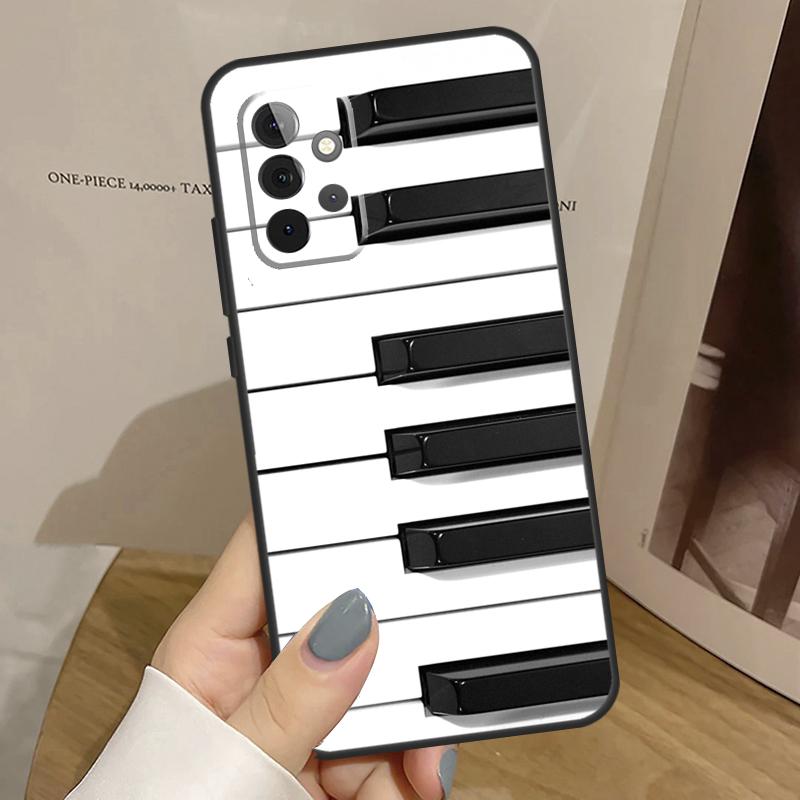 Клавиши пианино Винтажные ноты Чехол Для Samsung Galaxy A15 A25 A35 A55 A52 A32 A12 A14 A34 A54 A51 A71 A53 A13 A33 Чехол