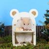 Wooden Hamster Dining Chair Cartoon Hedgehog Chair  for Hamster Rat Guinea Pig
