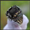 New Punk Turkey Vintage Rings Geometric Oval Black Suitable For Anniversary Party Wedding Men 'S Rings High -End Luxury Jewelry