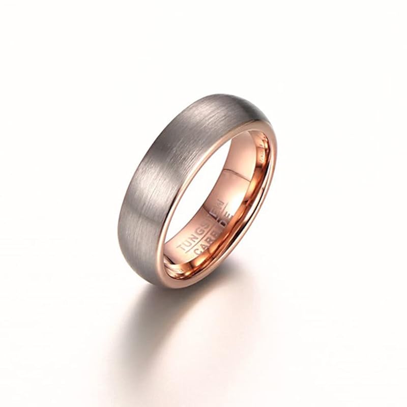 [Rockyu] аксессуары вольфрамовое кольцо розовое золото мужское кольцо Популярность простой Матовая отделка