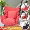 Portable Hammock Chair Hanging Rope Chair Swing Chair Seat with 1 Pillows for Garden Outdoor/Indoor Fashionable Hammock Swings