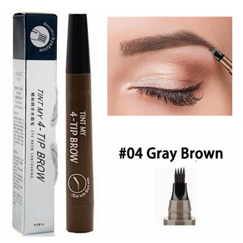 Tattoo Eyebrow 3D Liquid Ink Pen Waterproof 4 Fork Pencil Brow Eyes Makeup Female Cosmetics