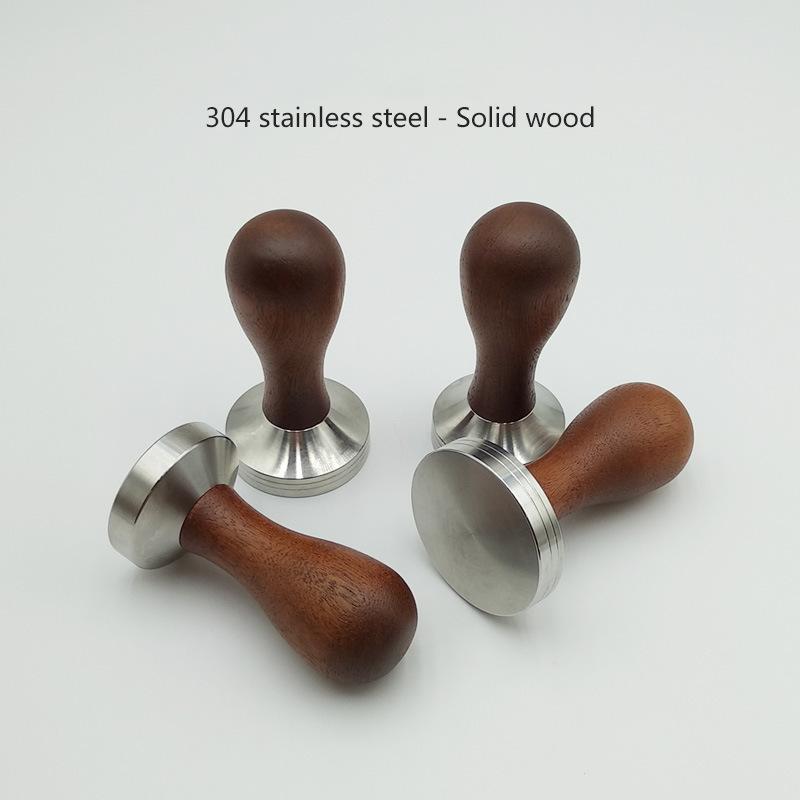 49/51/53/58 мм аксессуары для молотков для кофемашин, молоток для кофе, пресс для порошка из дерева и нержавеющей стали 304