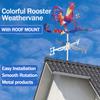 Новый металлический флюгер Петух Индикатор направления ветра Фермерский дом Сад Флюгер Спиннер Измерительные инструменты Наружные украшения