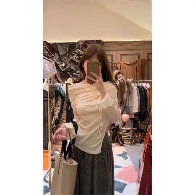 Женский топ с одним плечом, нерегулярной завязкой, длинным рукавом, облегающего кроя, для защиты от солнца