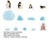 13 Pcs Mini Arctic Animals Figurines Set Miniature Penguin Ice Mountain Model for Micro Landscape Winter Fairy Garden Indoor Outdoor Accessories
