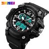 Лучший бренд роскошные спортивные часы мужские военные 5Bar водонепроницаемые кварцевые часы с двойным дисплеем наручные часы relogio masculino 1283