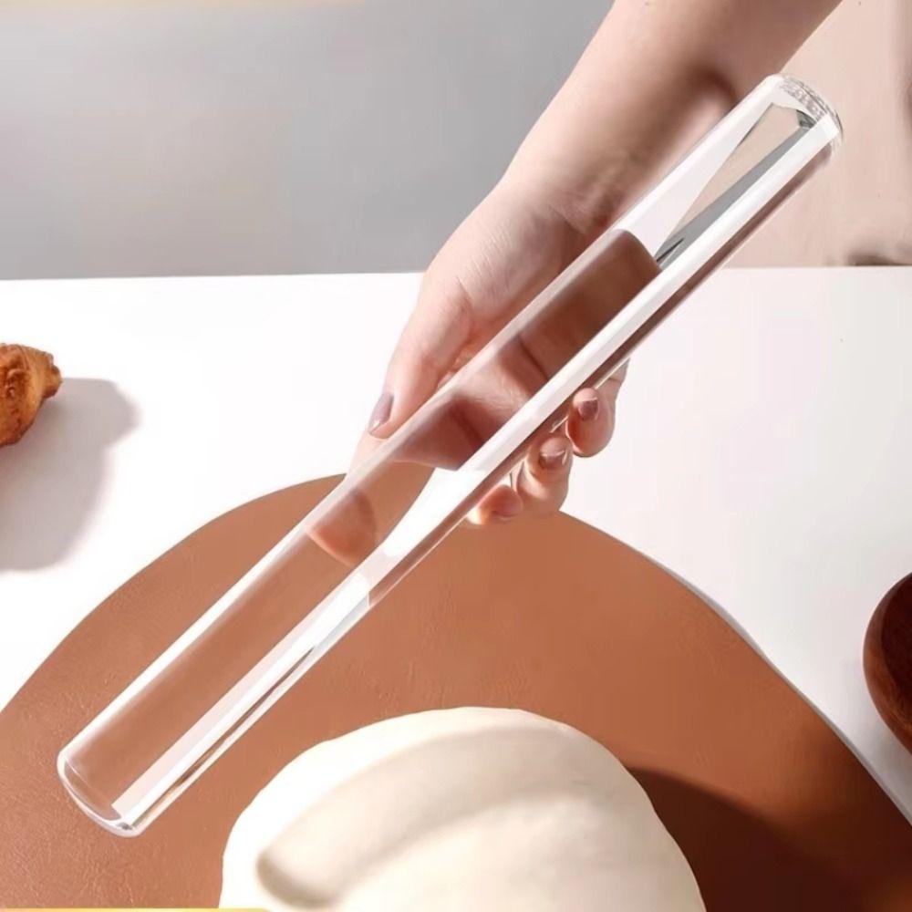 Non-Stick Acrylic Rolling Pin Food-Grade Baking Stick Mold Resistant Clear Dough Roller Dumpling