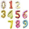 1 Set of 15pcs 32inch Donut Number Balloon Column Set,Children's Birthday Party Decorations