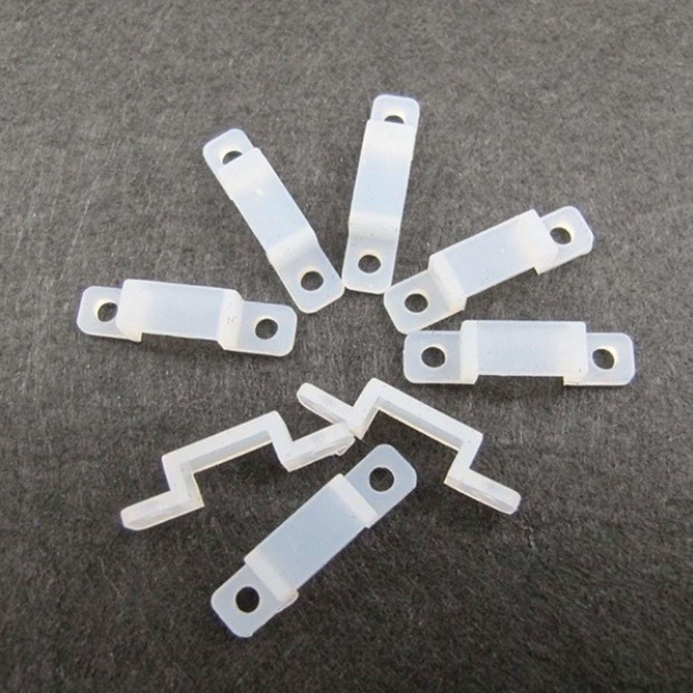 10/50pcs Decorative RGB Single Color White LED Strip Light Lamp Tape 12mm Fixer Silicon Clip