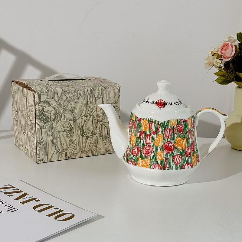 Керамический Чайник Для Заваривания Чая Бытовой Высокотемпературный Здоровый Чайник Одиночный Чайник Для Заваривания Чая Китайский Чайник Старомодный Прохладный Чайник Фарфор